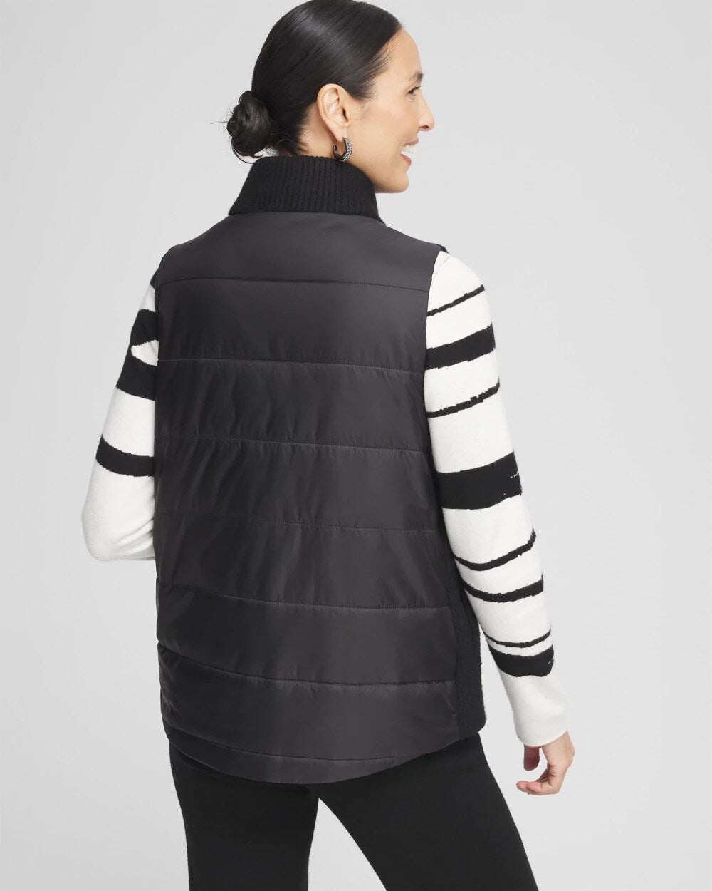 Zenergy Luxe Ribbed-Knit Puffer Vest