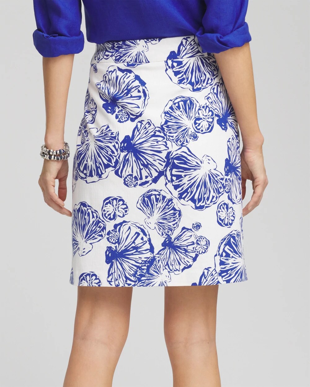 Brigitte Seashell Motif Pull-On Skort