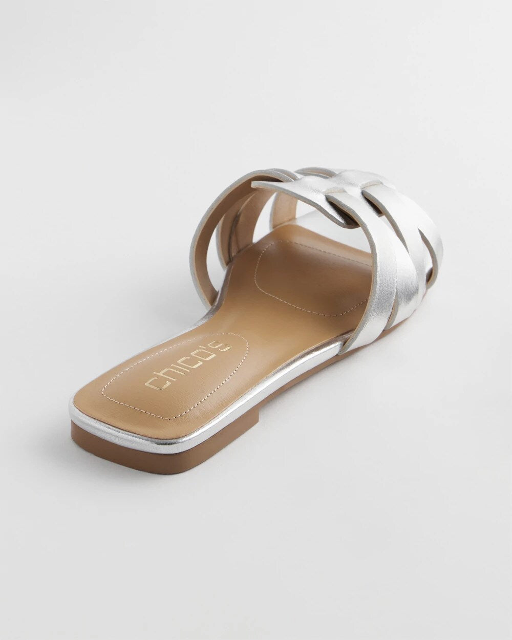 Leather Cassidy Cross-Strap Slide Shoes