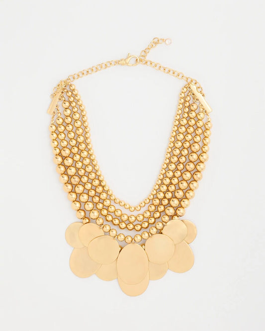 Chico¡¯s Originals Beaded Coin Bib Necklace