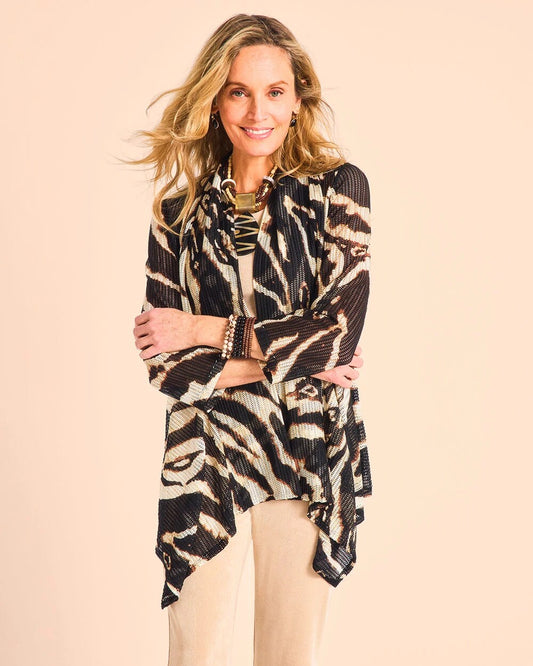 Travelers Safari Wheat Mesh Cardigan