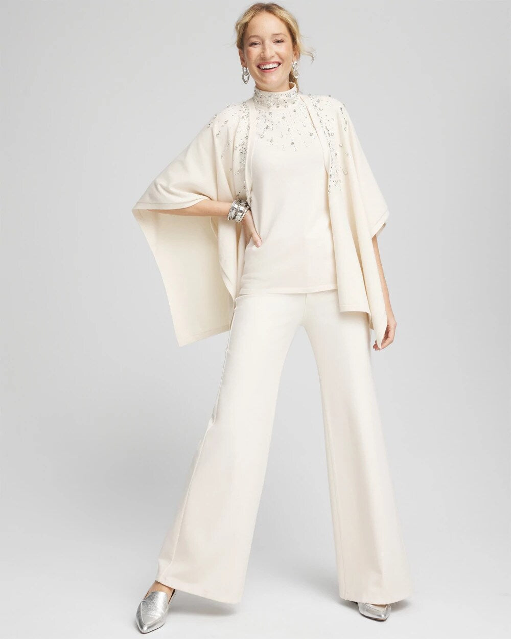 High Rise Wide Leg Ponte Pants