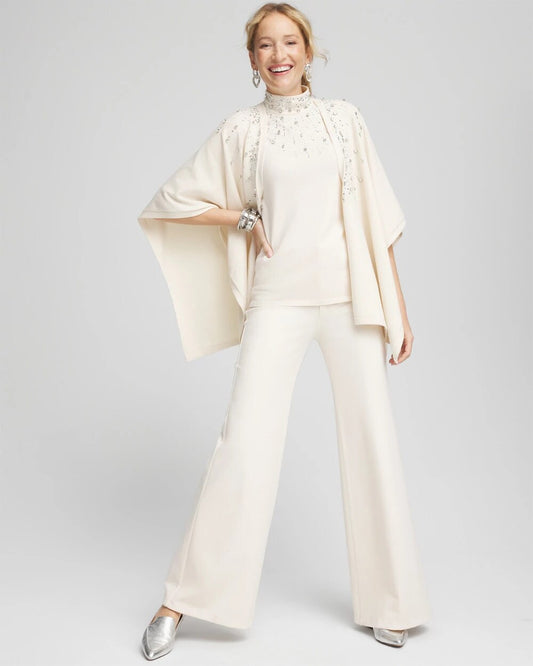 High Rise Wide Leg Ponte Pants