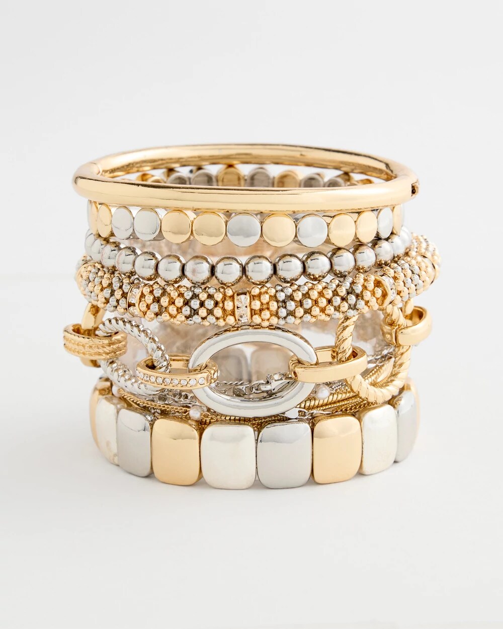 Mixed Metal Beaded Bracelet