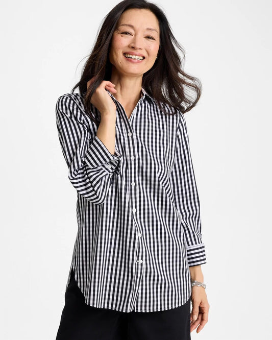 No Iron Stretch Gingham Shirt