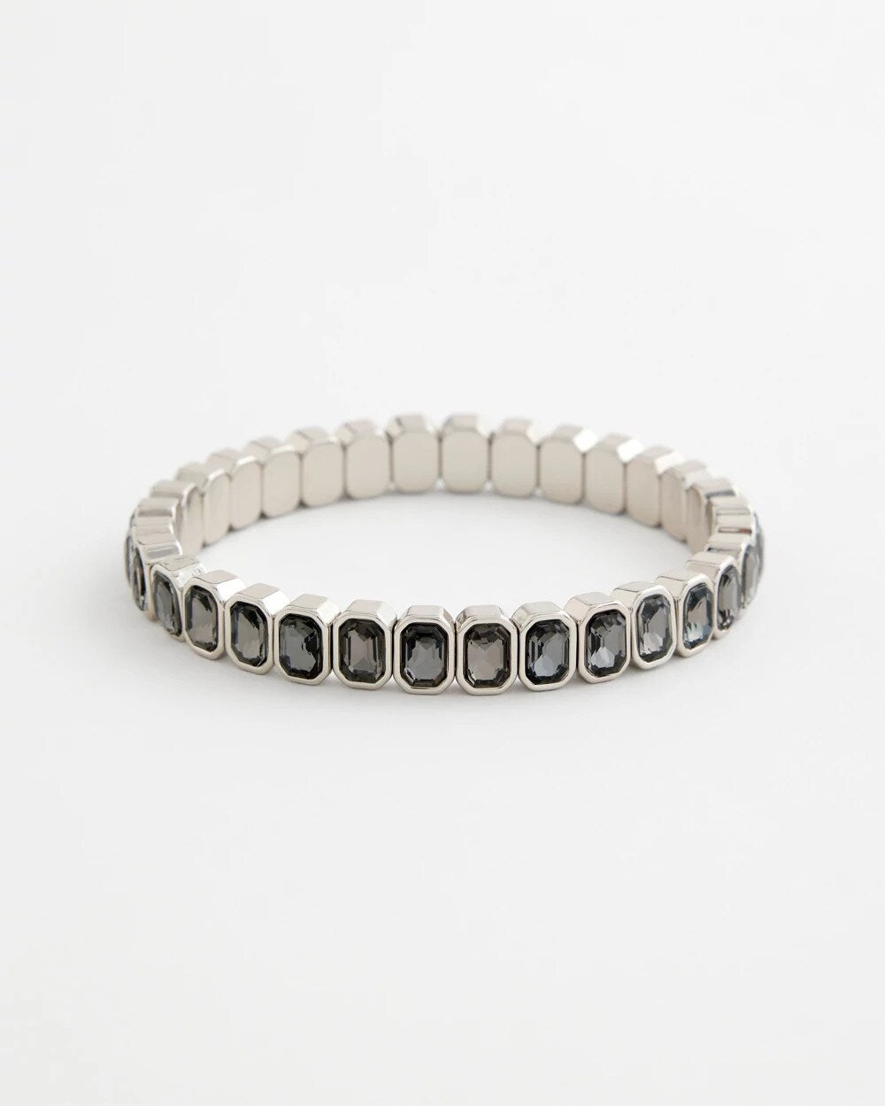 Bezel Set Stretch Tennis Bracelet