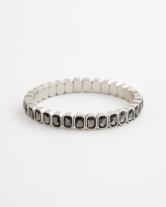Bezel Set Stretch Tennis Bracelet