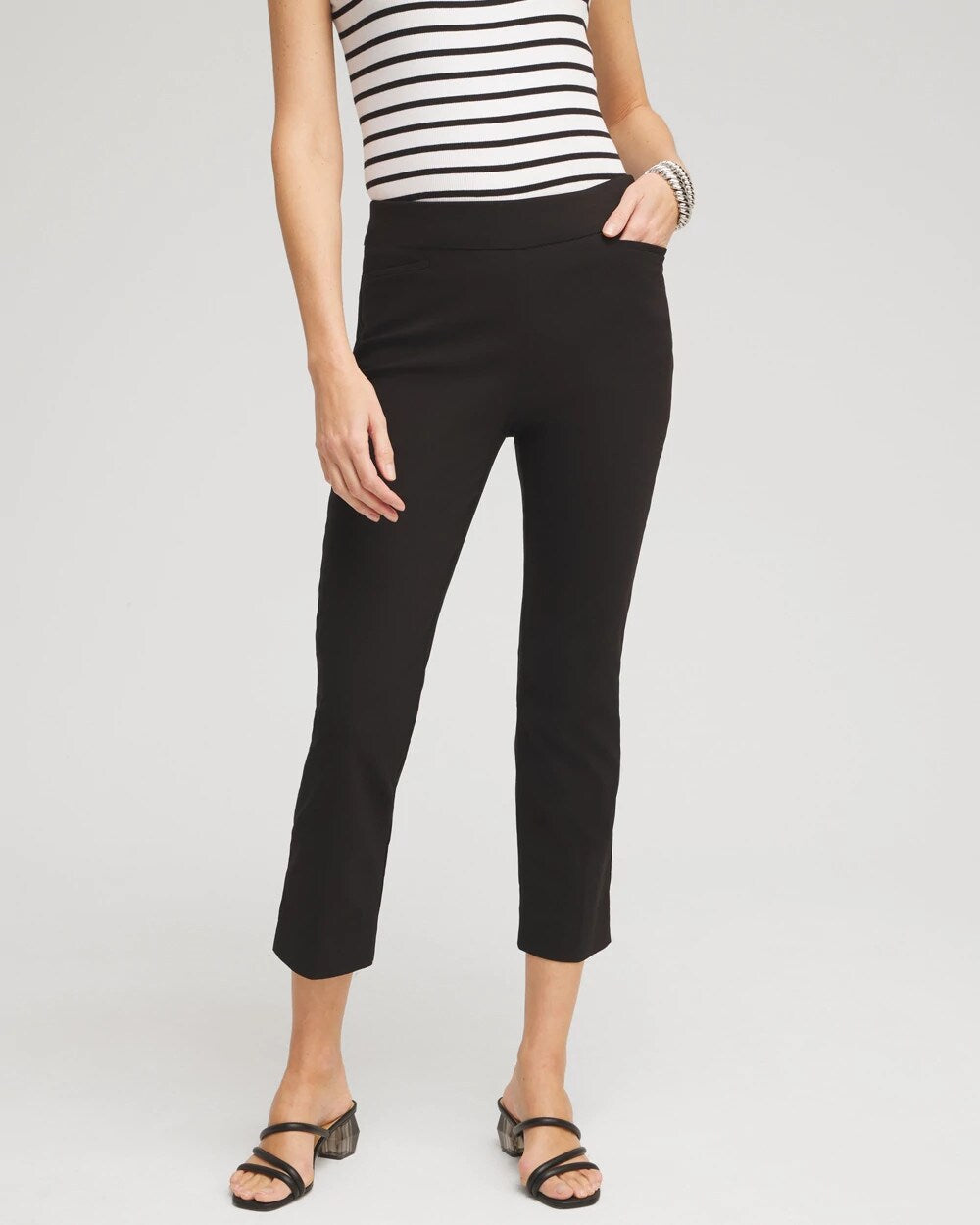 Brigitte Pull-On Slim Cropped Pants