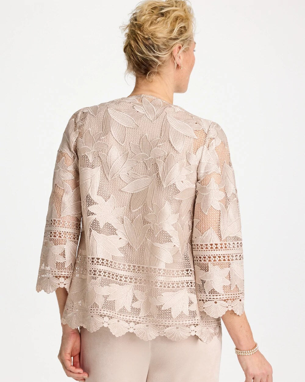 Travelers Collection Scallop Lace Jacket