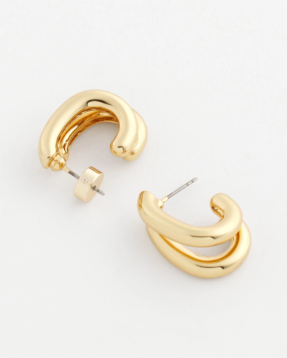 Gold Double Mini Hoop Earrings