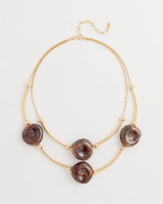 Double-Strand Beaded Necklace