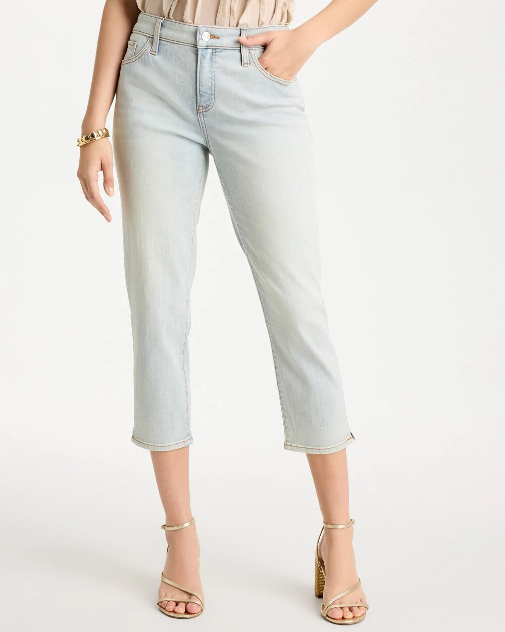 Girlfriend Slim Capri Jeans