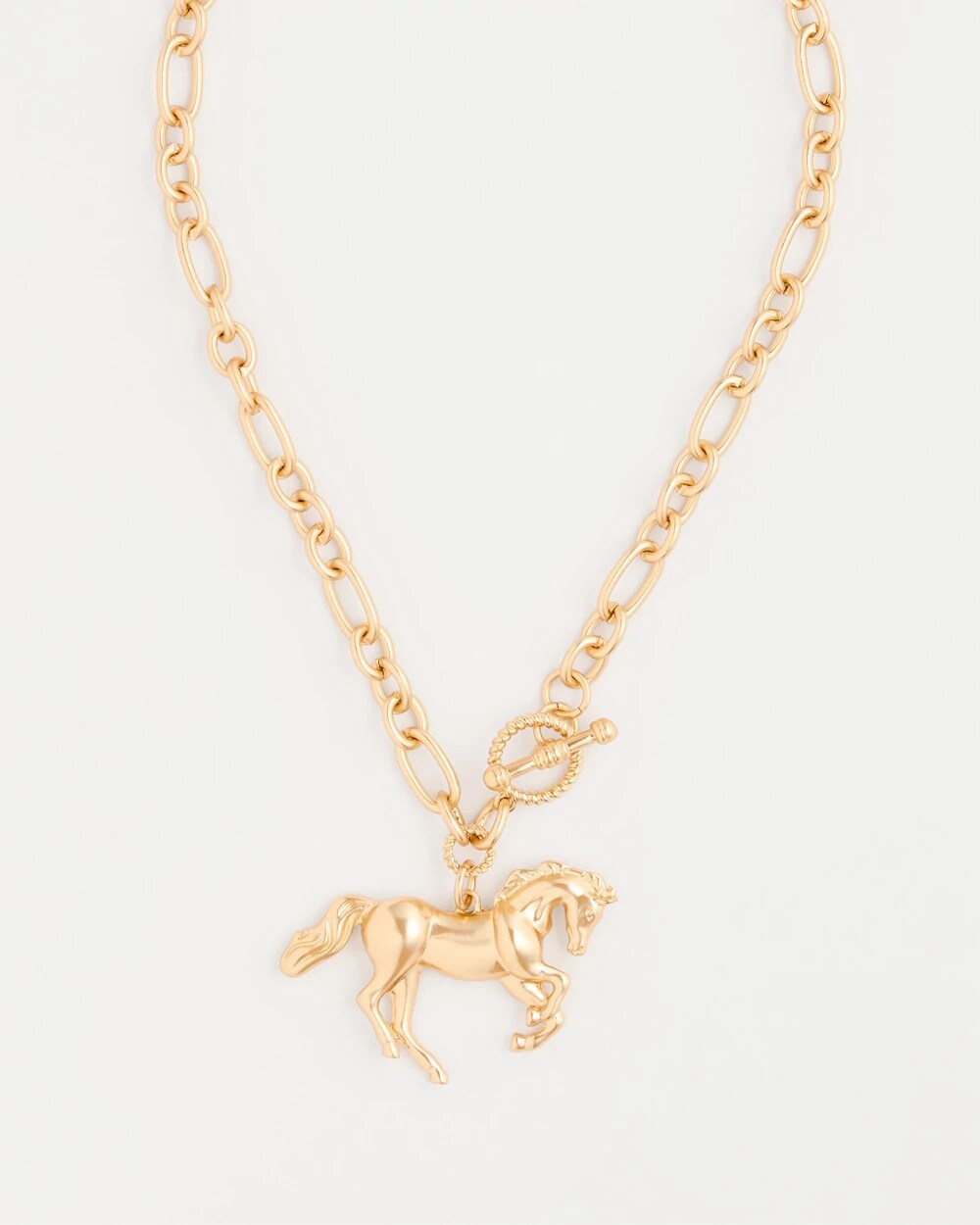 Horse Pendant Toggle Necklace