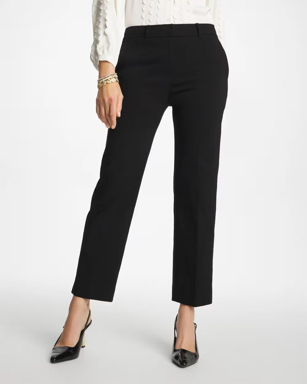 Emme Fly Front Straight Crop Pants
