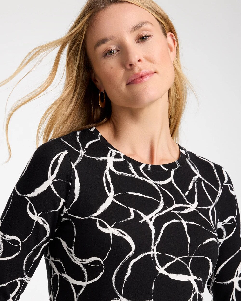 Printed Touch of Cool Layering Tee
