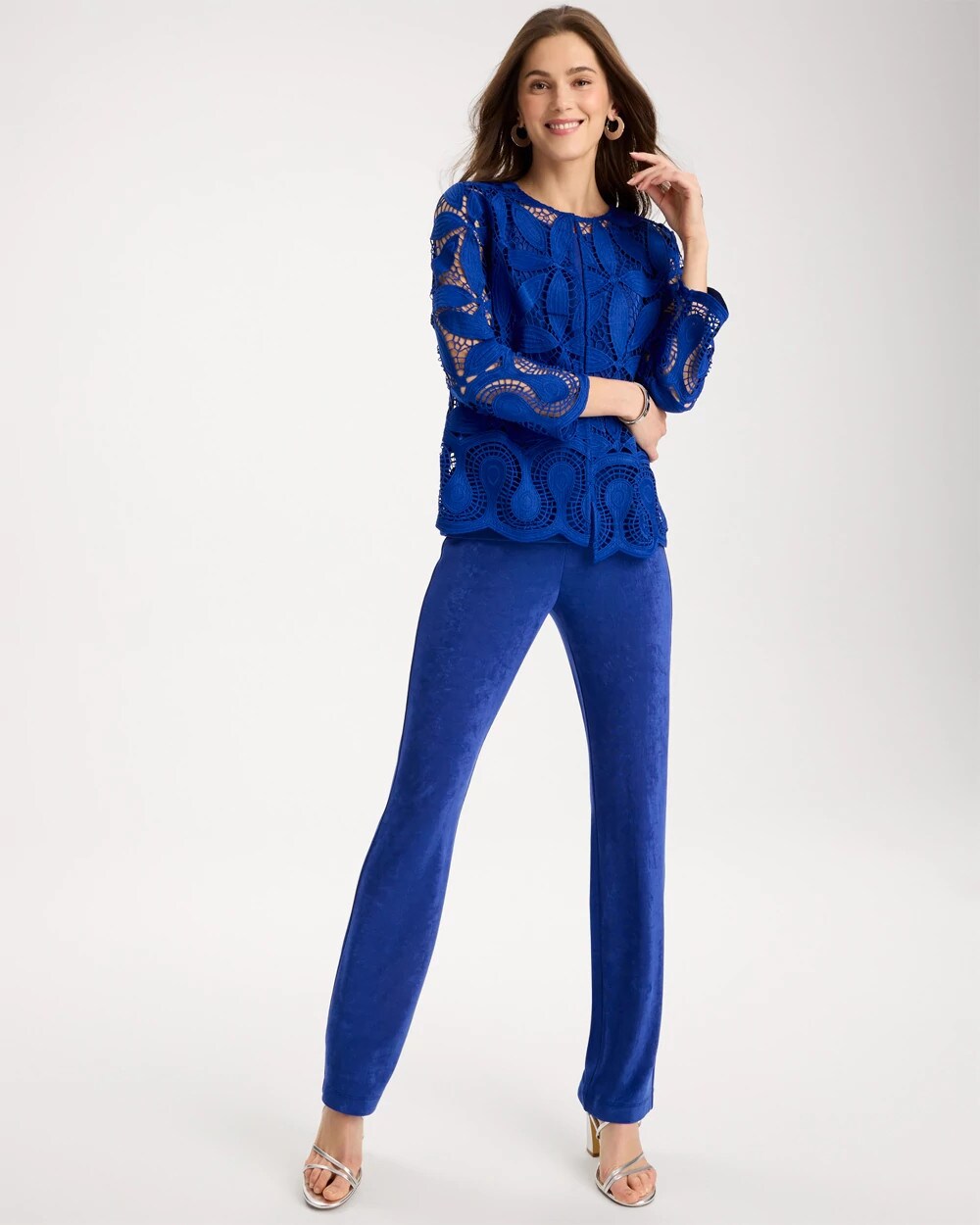 Travelers Collection Macram¨¦ Lace Jacket