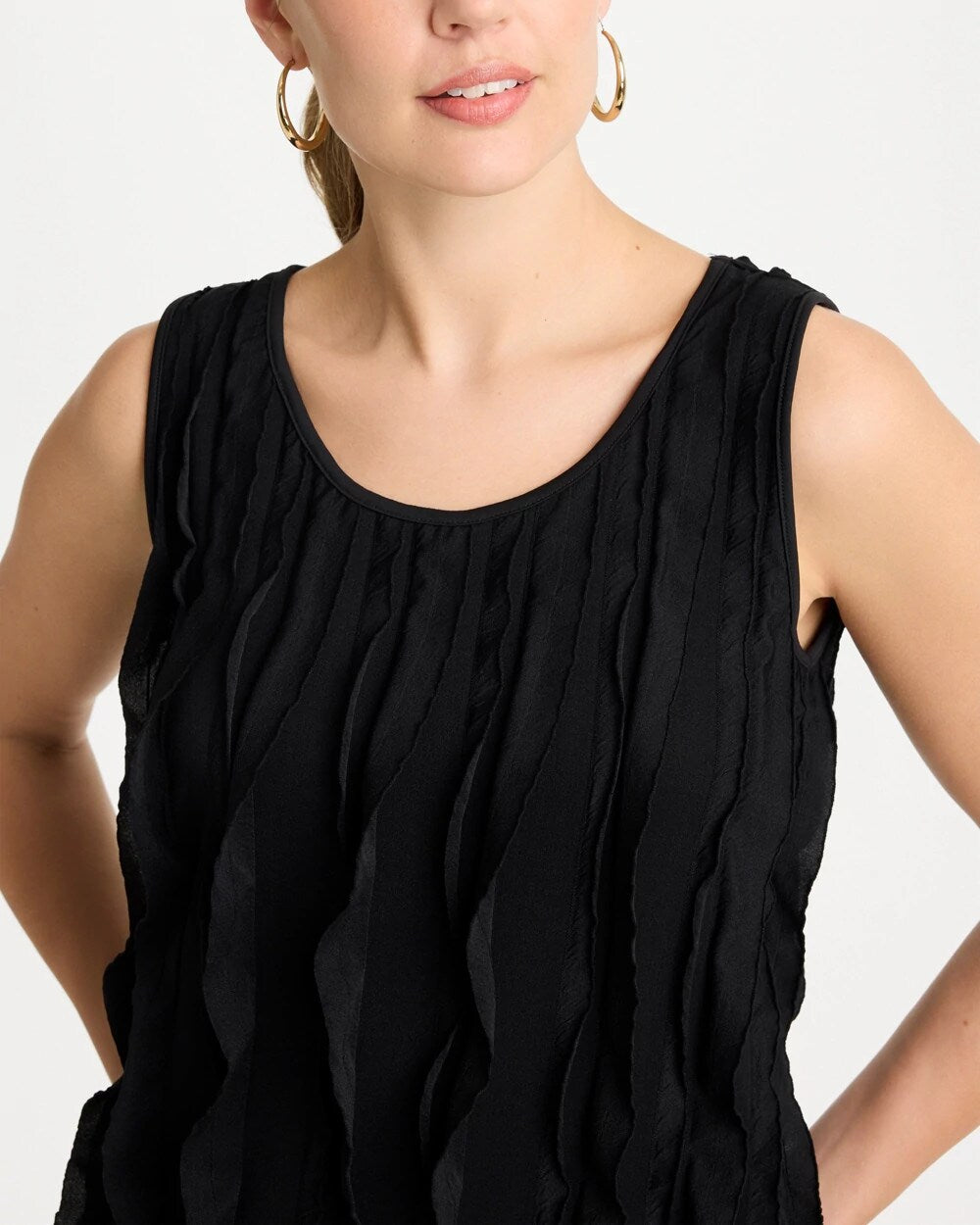 3-D Ruffled Tank
