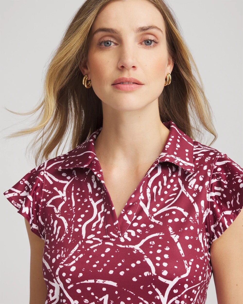 Zenergy UPF Printed Polo Top