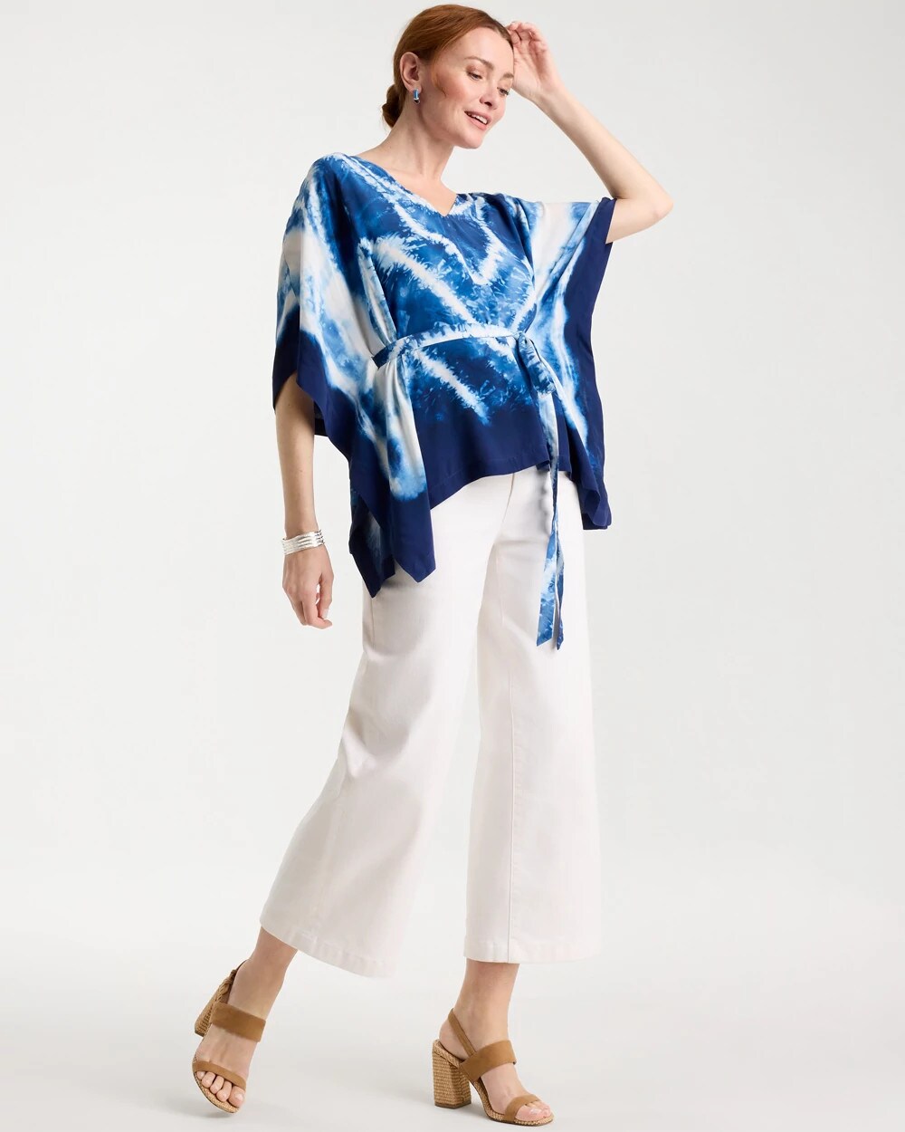 Tie Dye Belted Poncho