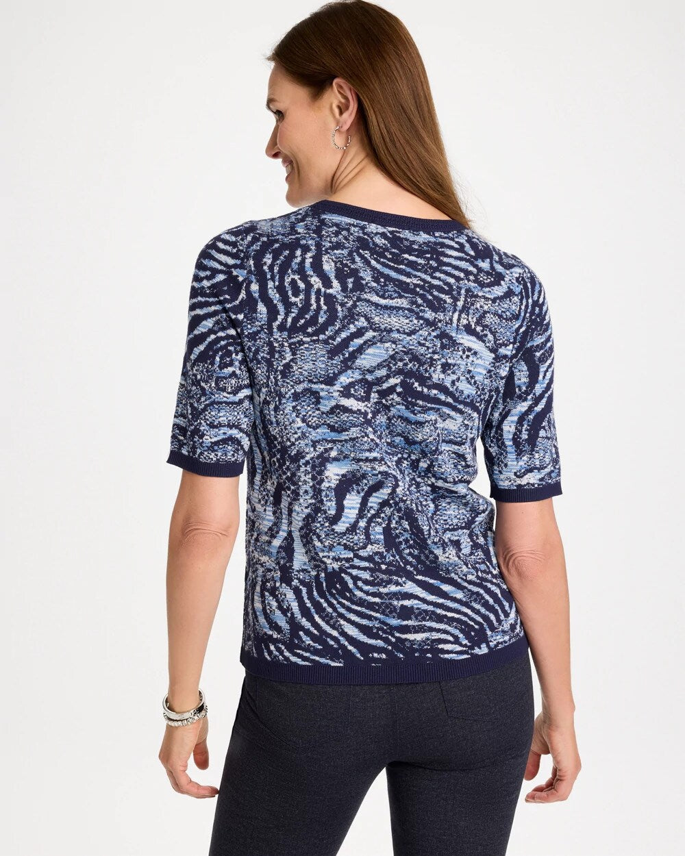 Ella Animal Short-Sleeve Sweater