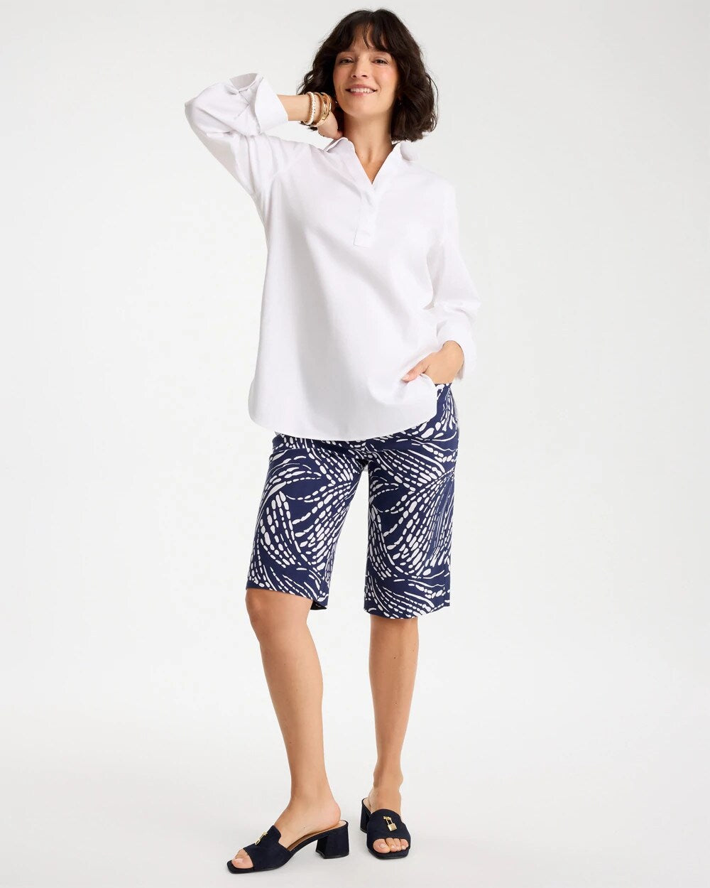 Abstract Brigitte Slim Shorts