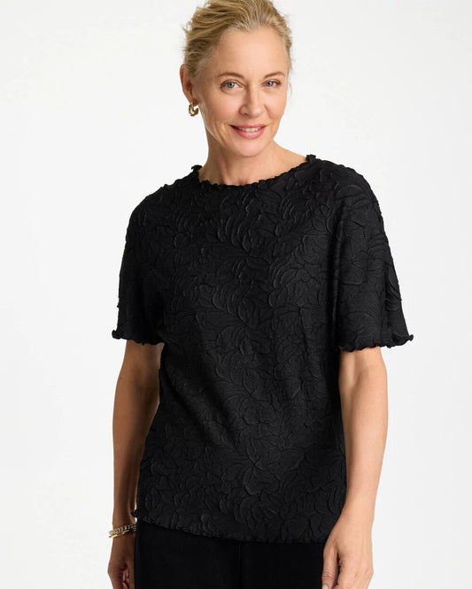 Travelers Embossed Pullover Top