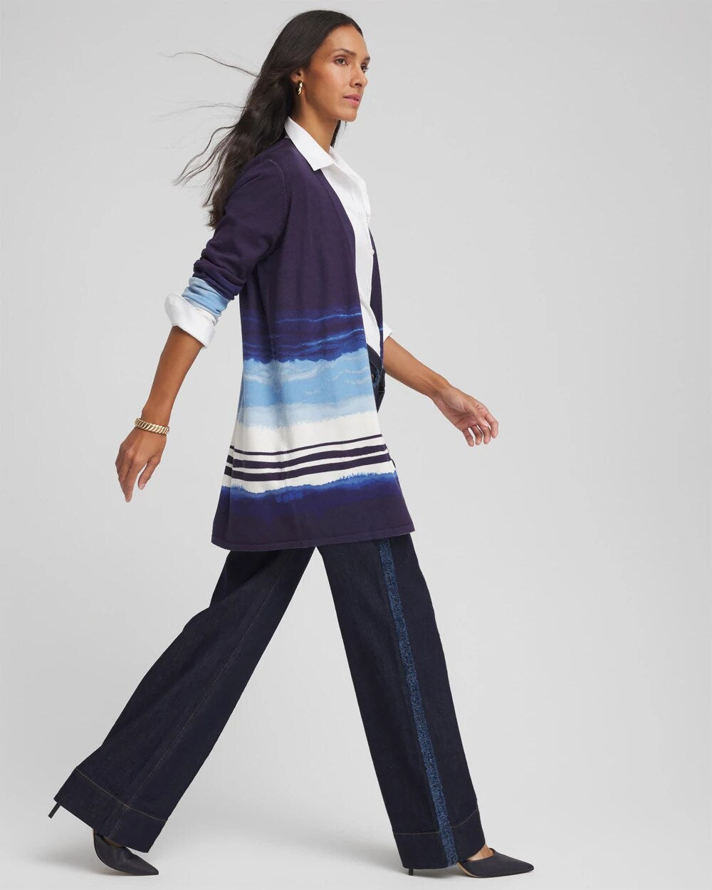 Stripe Ombre Duster Cardigan