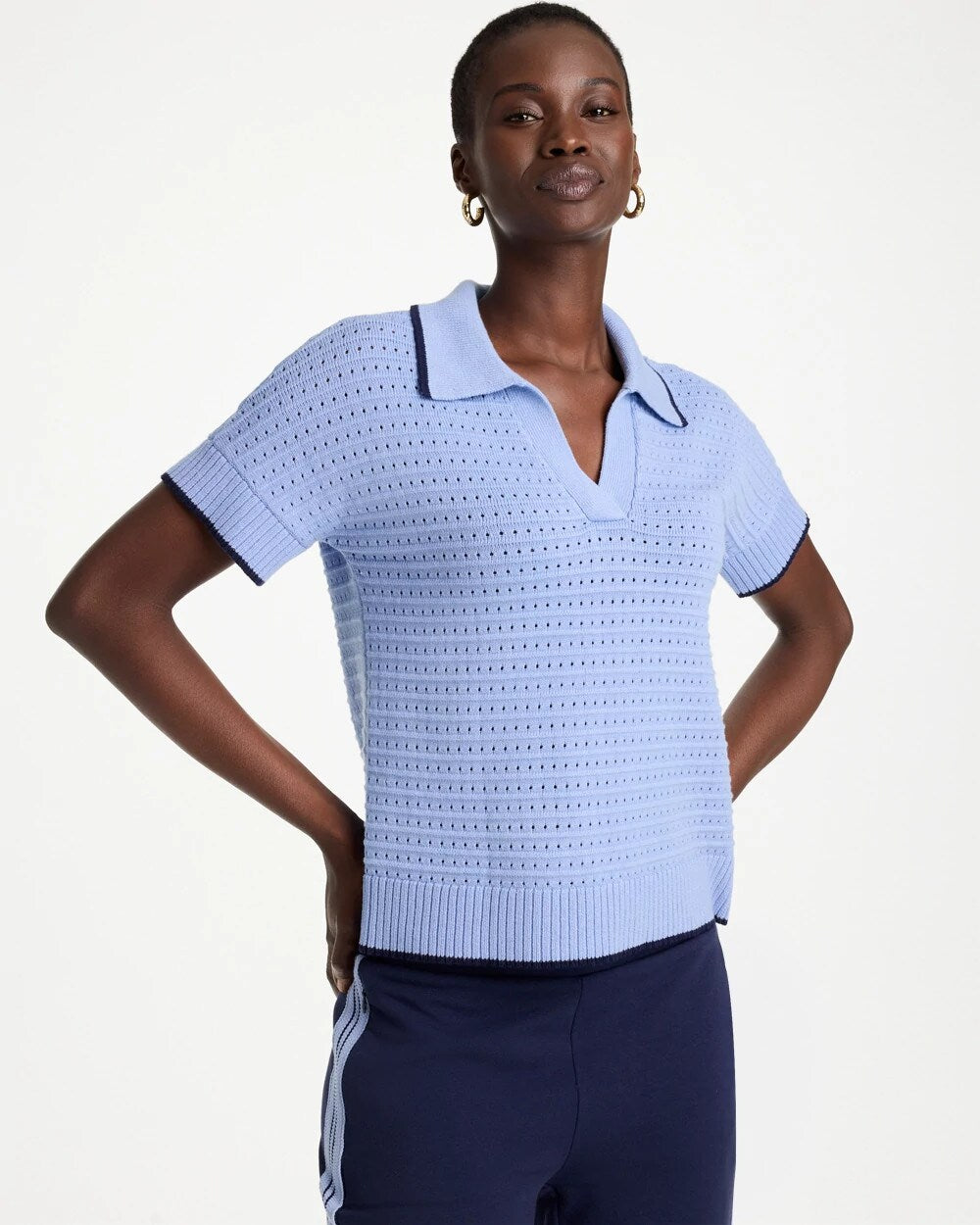Zenergy Luxe Pointelle Sweater