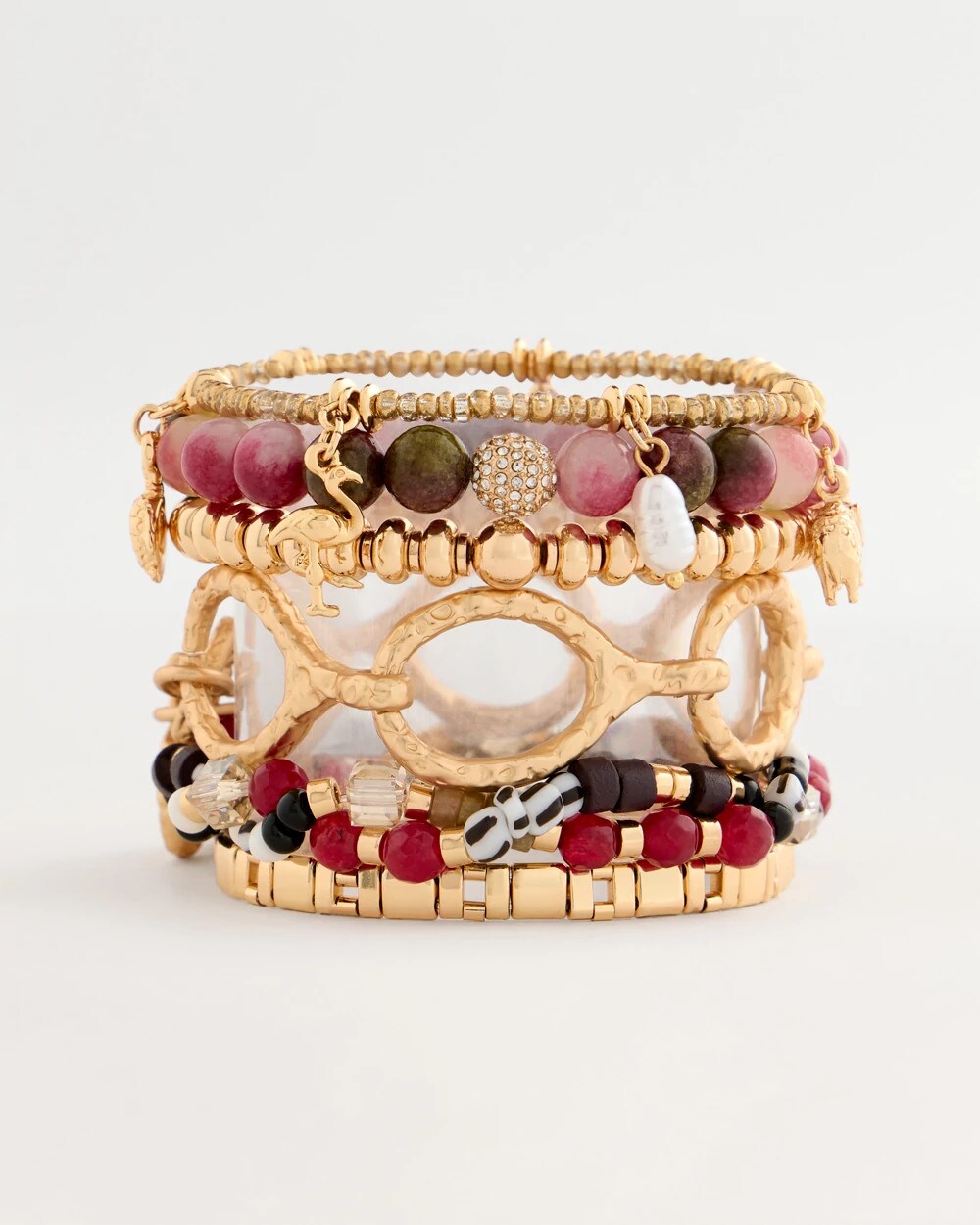 Raspberry Twist Stretch Bracelet