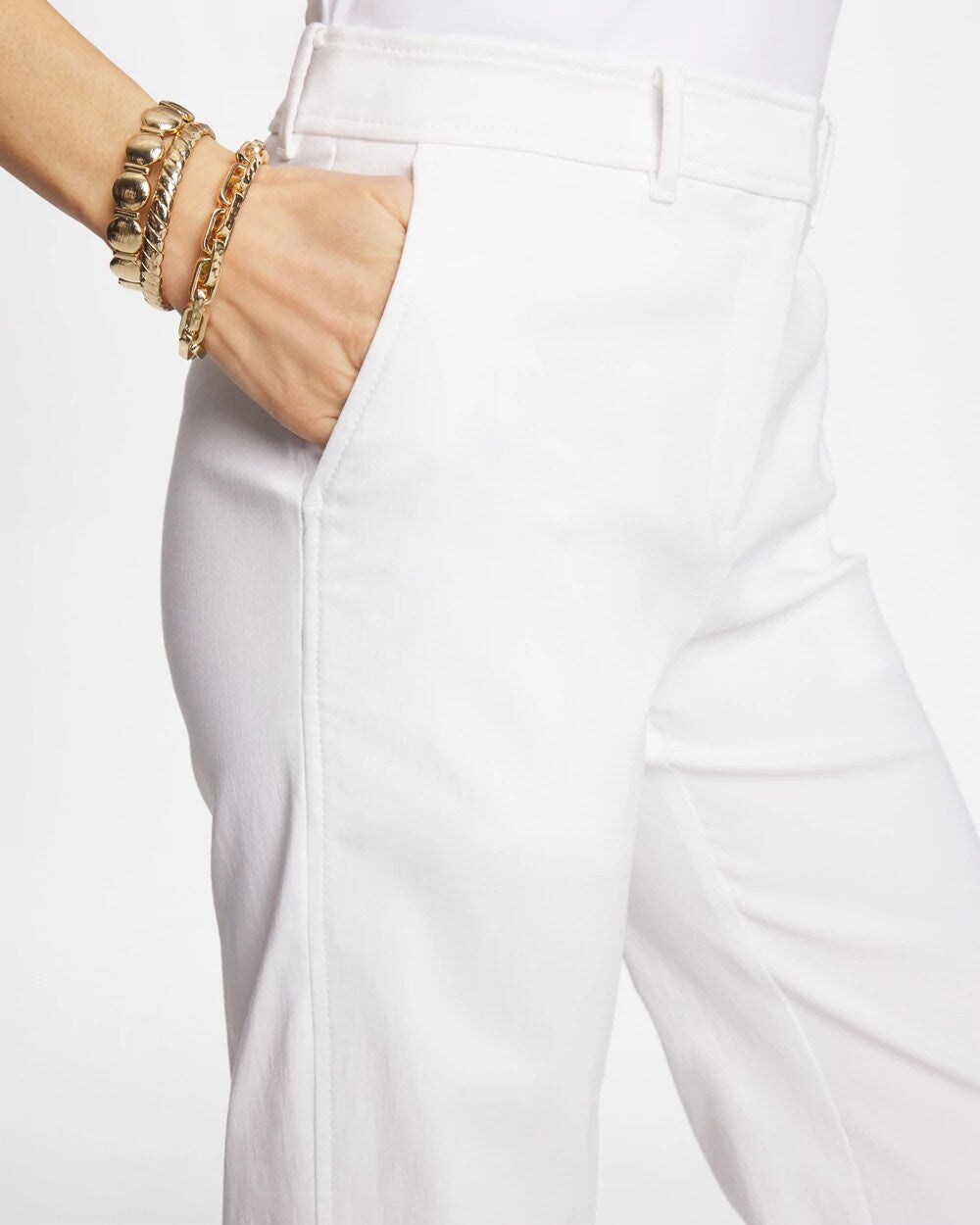 Emme Fly Front Straight Crop Pants