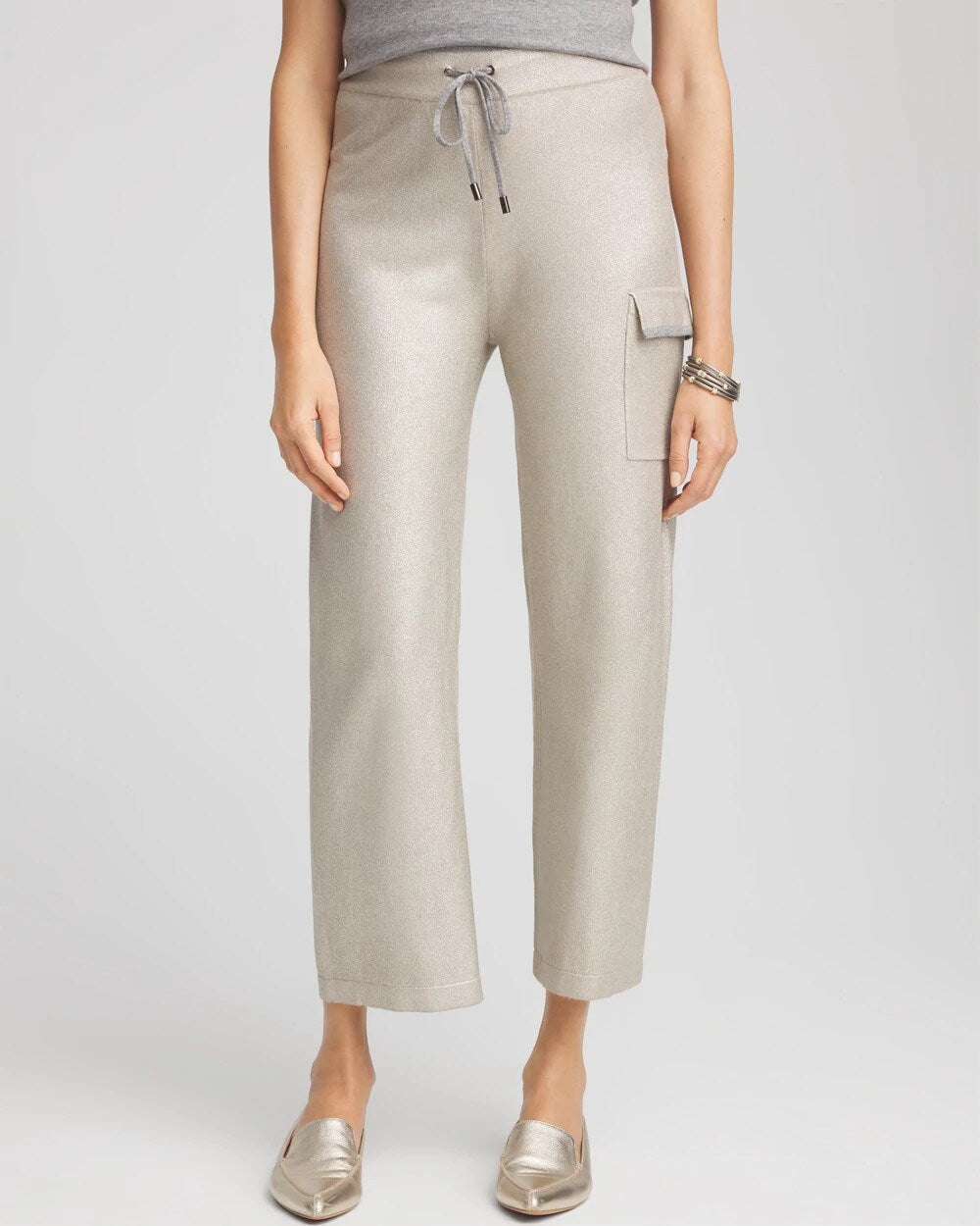 Zenergy Luxe Foil Cashmere Blend Cargo Pants