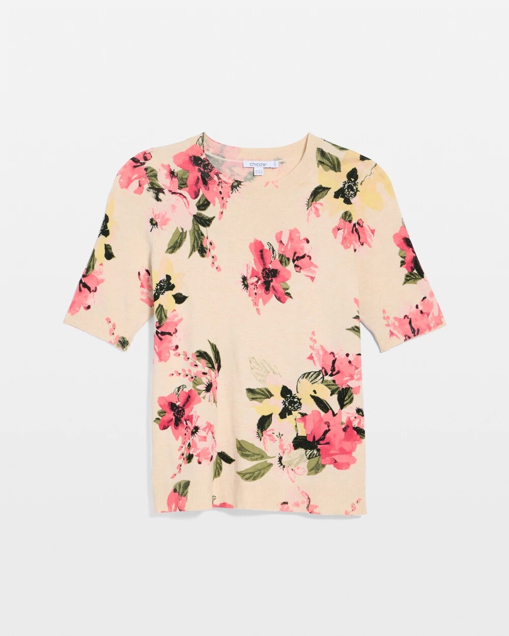 Ella Crewneck Floral Pullover Sweater