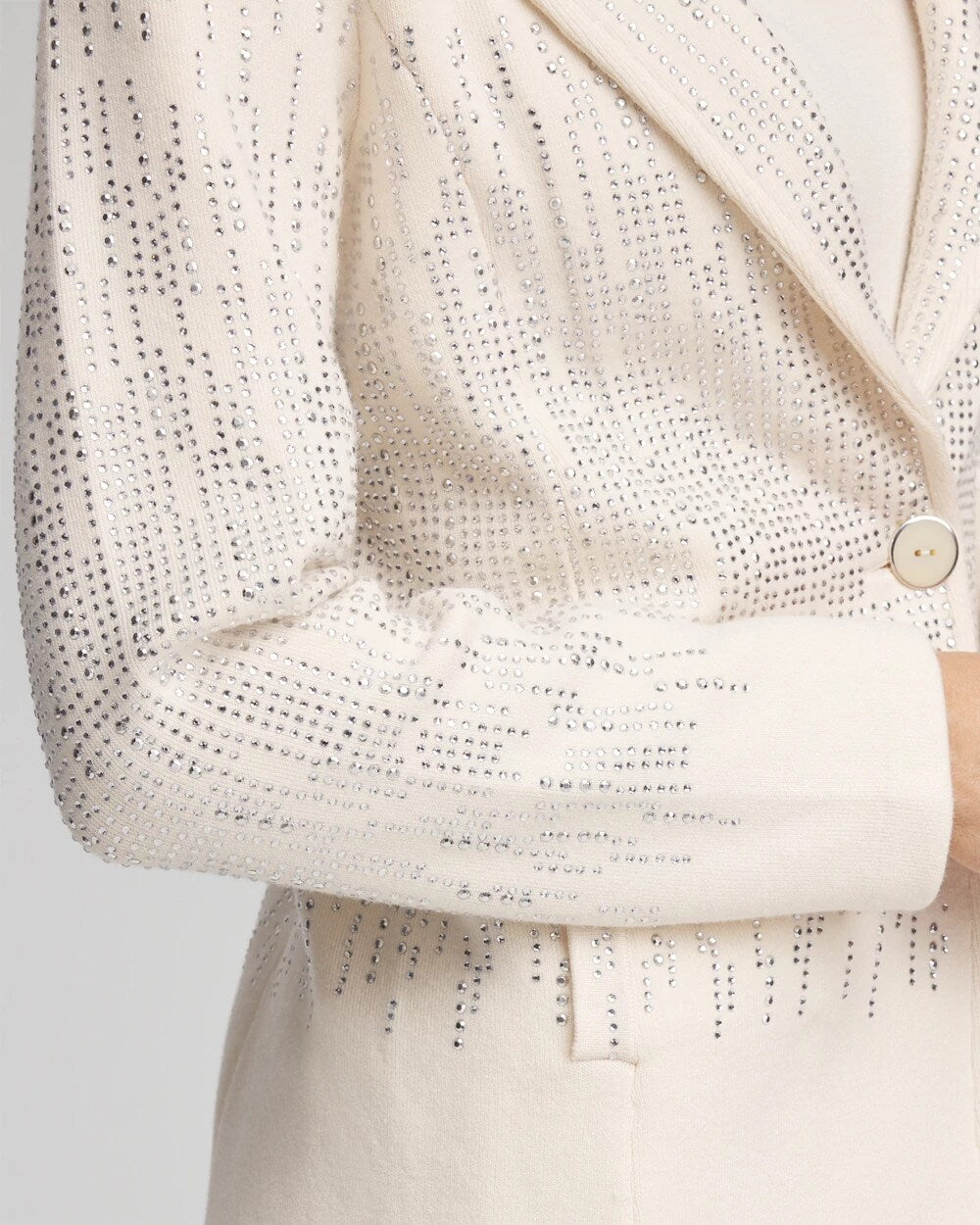 Embellished Sweater Blazer