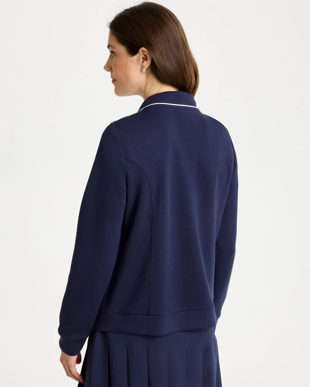 Zenergy Soft Pique Button-Down Cardigan