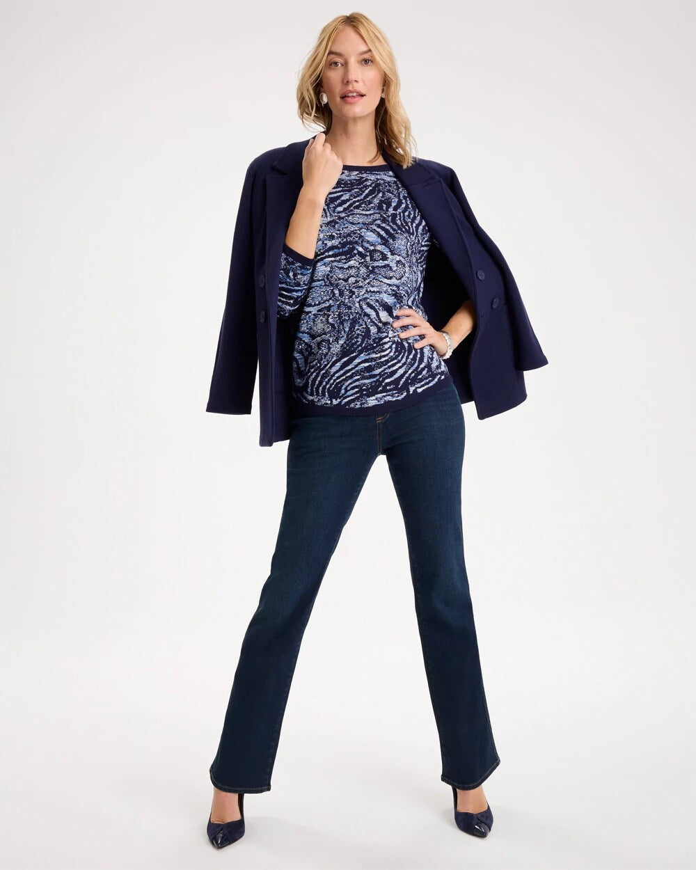 Pull-On Slim Bootcut Jeans