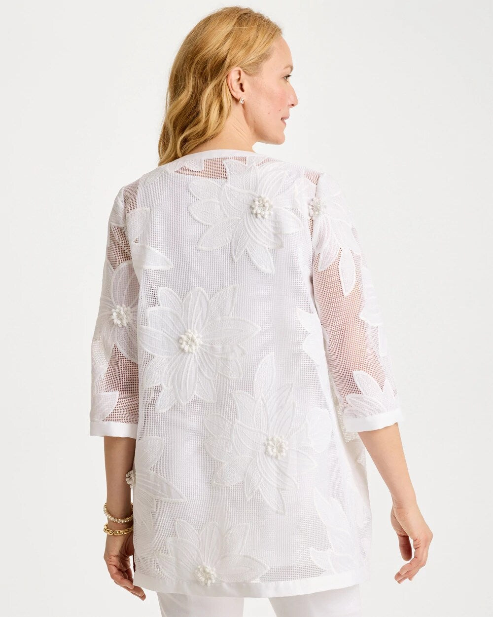 Travelers Collection Floral Applique Jacket