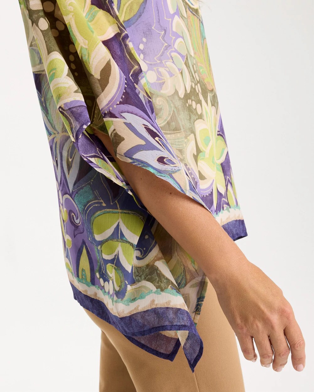 Garden Melody Printed Poncho