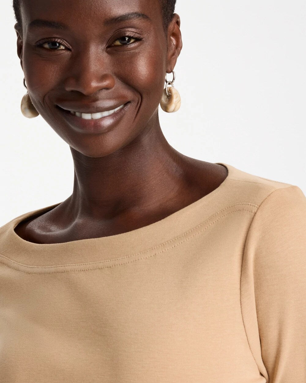 Pima Cotton Boatneck Tee