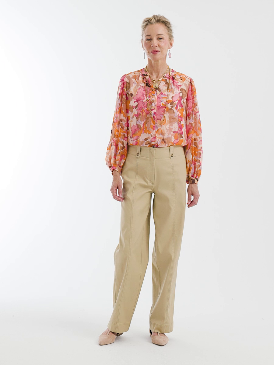 Utility Twill Straight Leg Pants