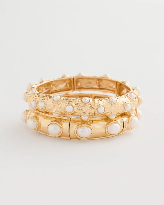 Stretch Cuff Bracelet Set of Two