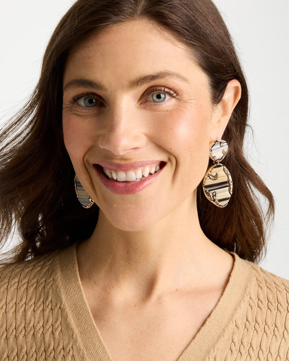 Artisanal Resin Organic Drop Earrings