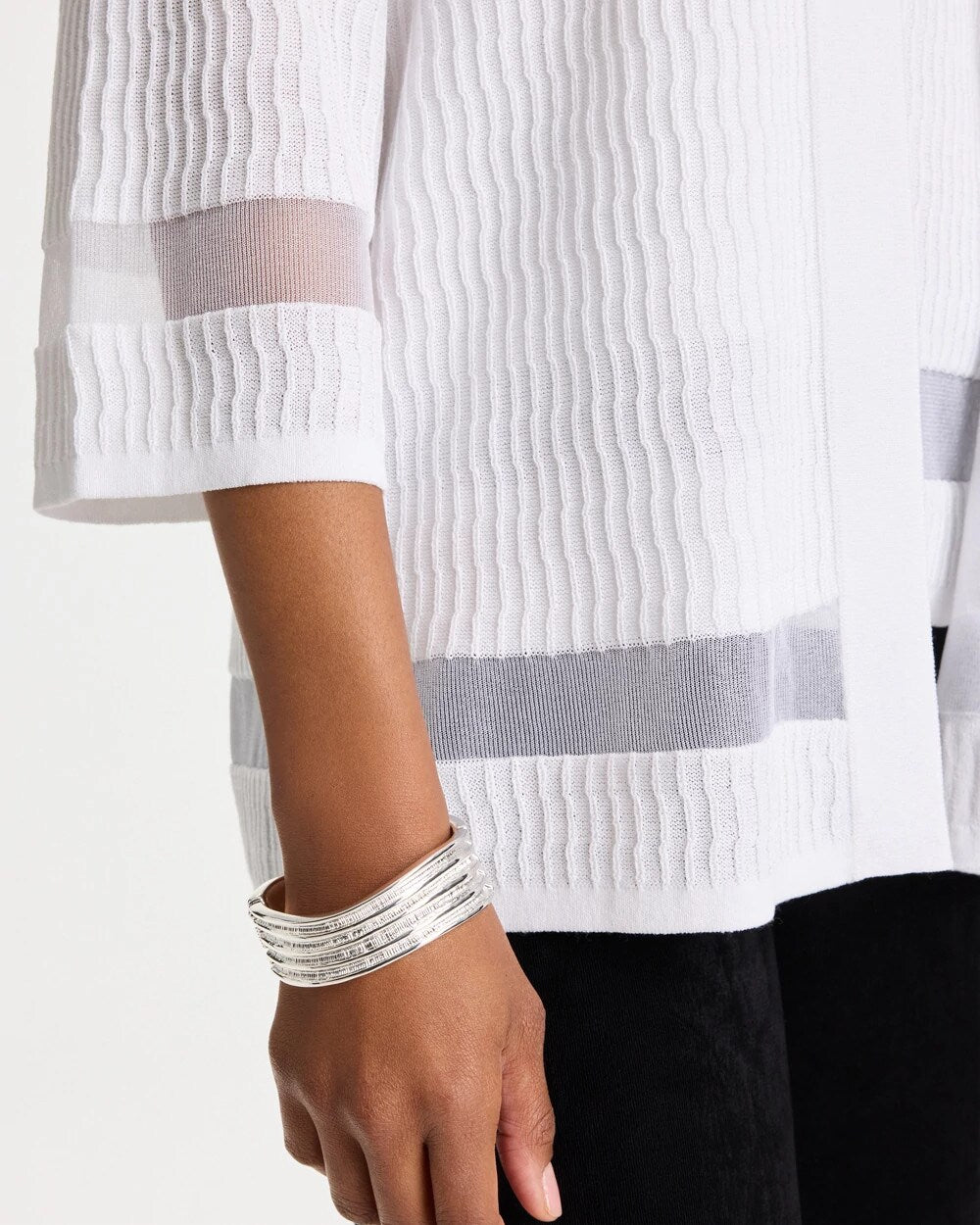 Travelers Sheer Stripe Cardigan