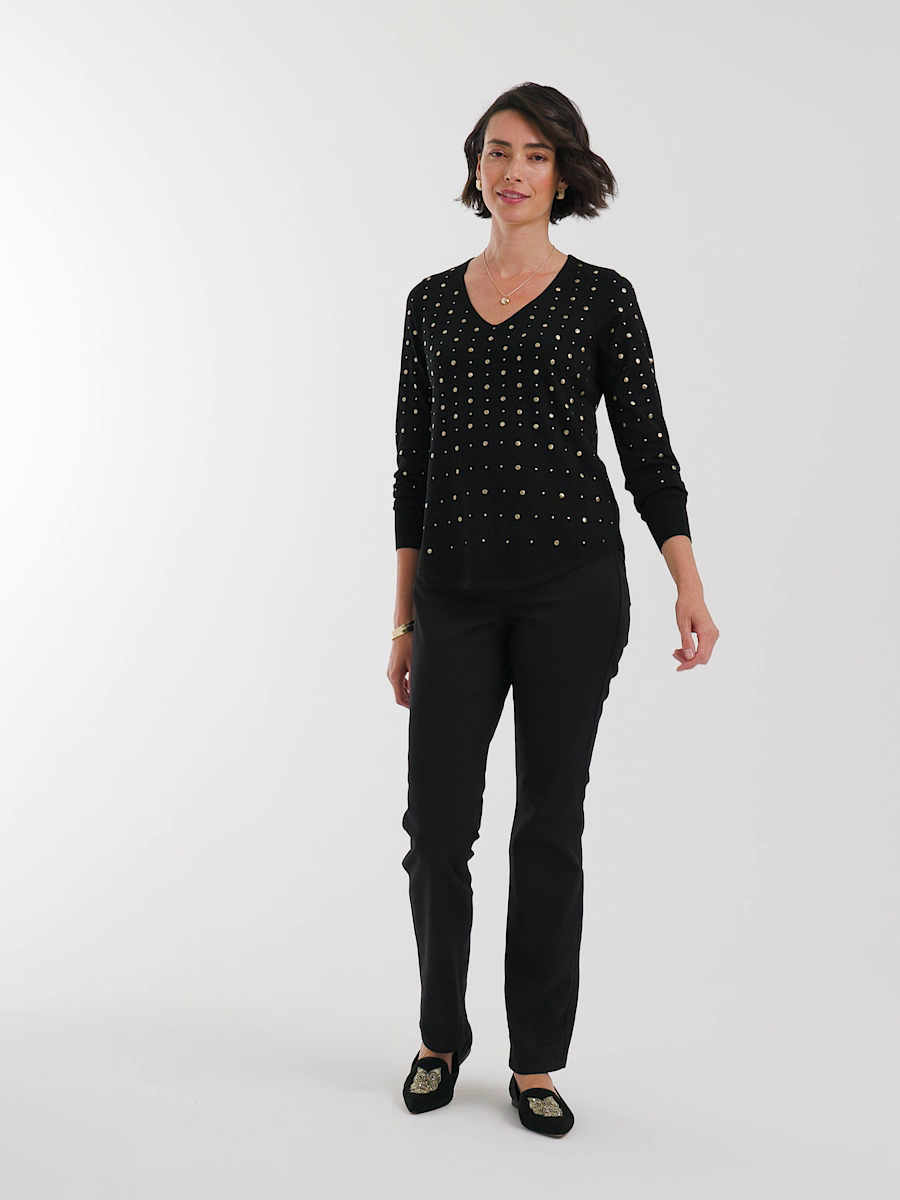 Pull-On Straight Jeans