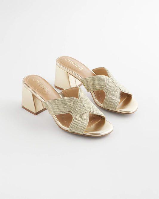 Gold Verona Block Heels