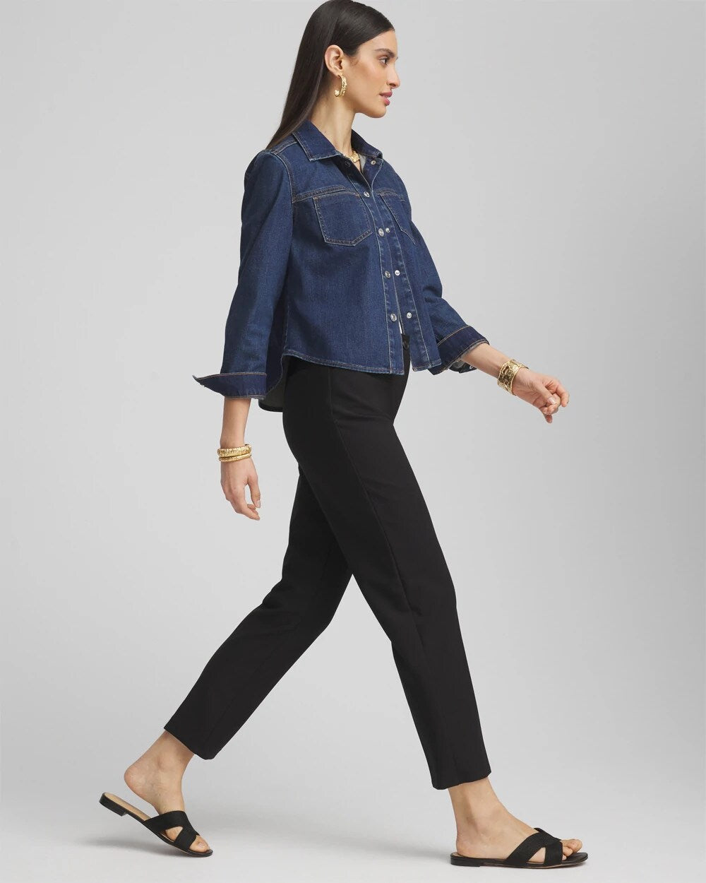 Fly Front Ankle Pants