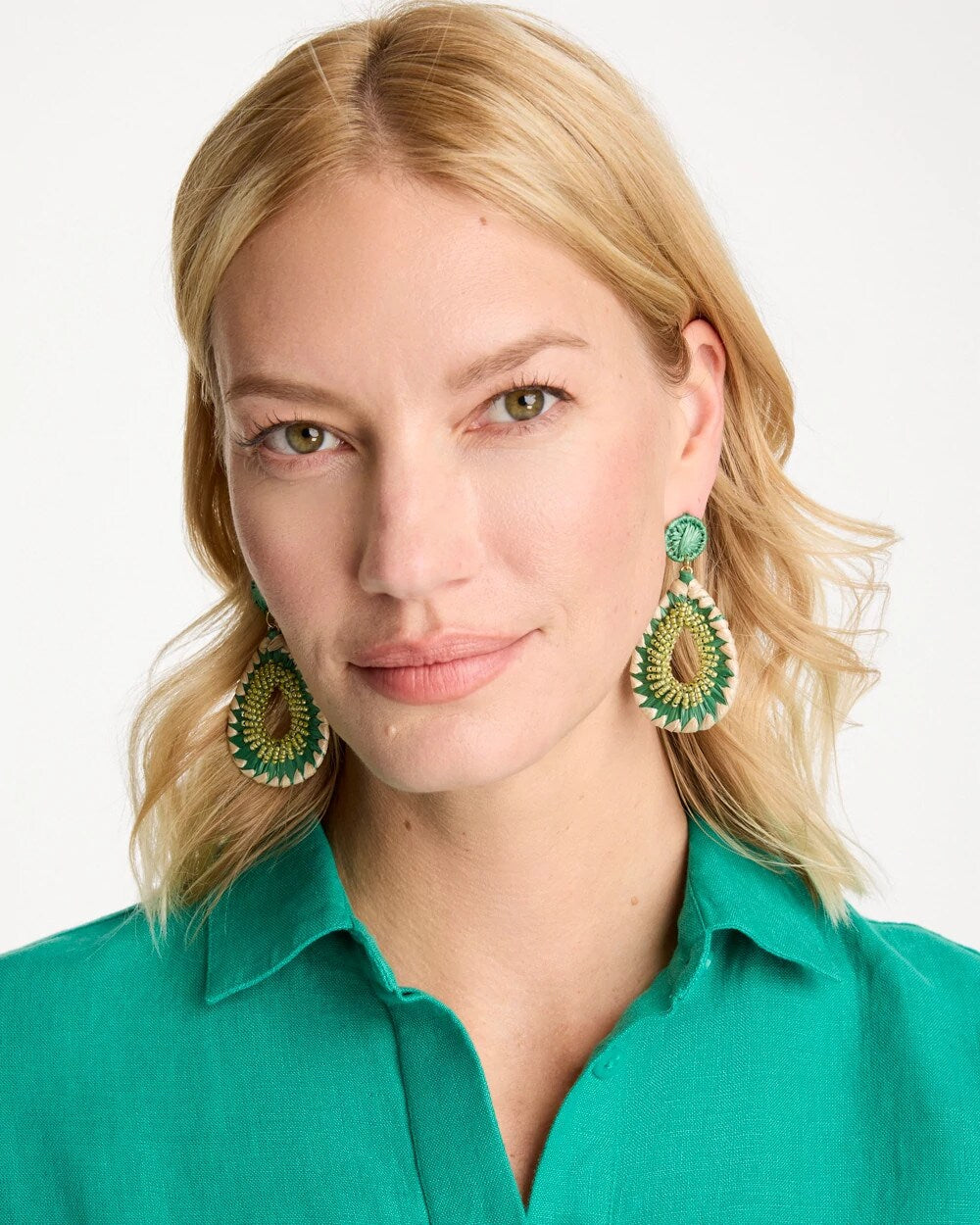 Thread Wrapped Teardrop Earrings