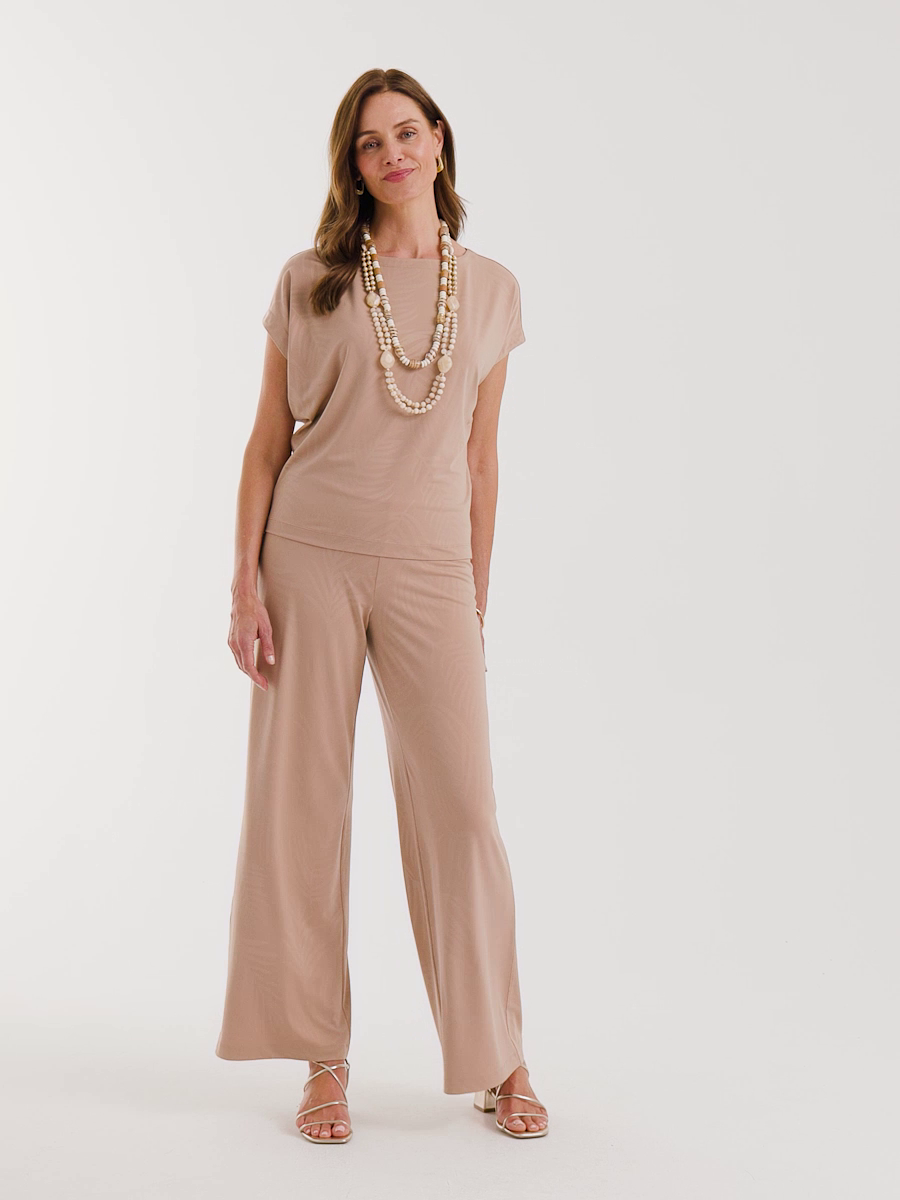 Travelers Palm Embossed Knit Pants