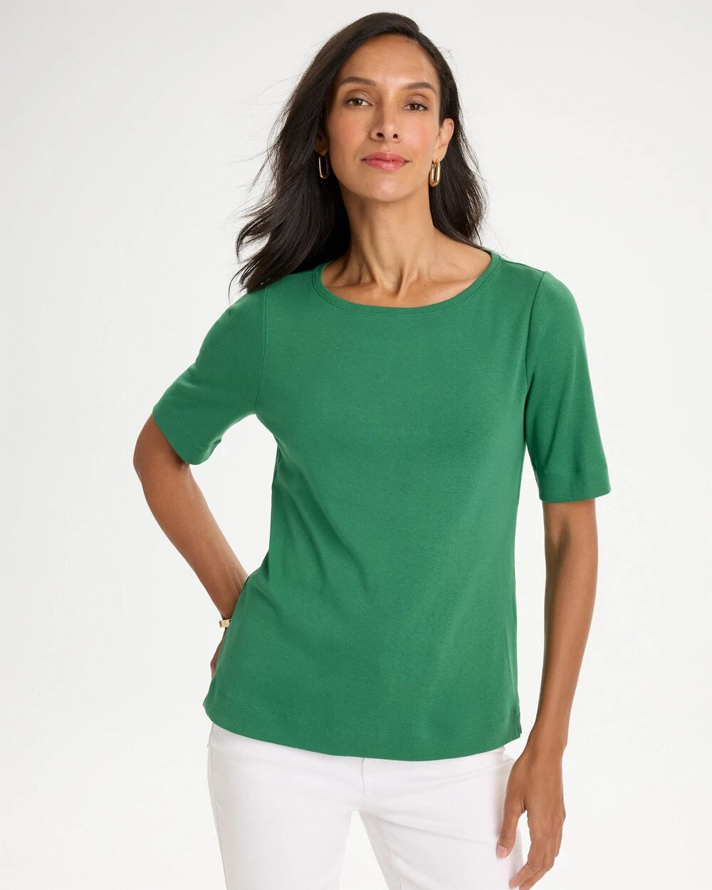 Pima Elbow Sleeve Tee