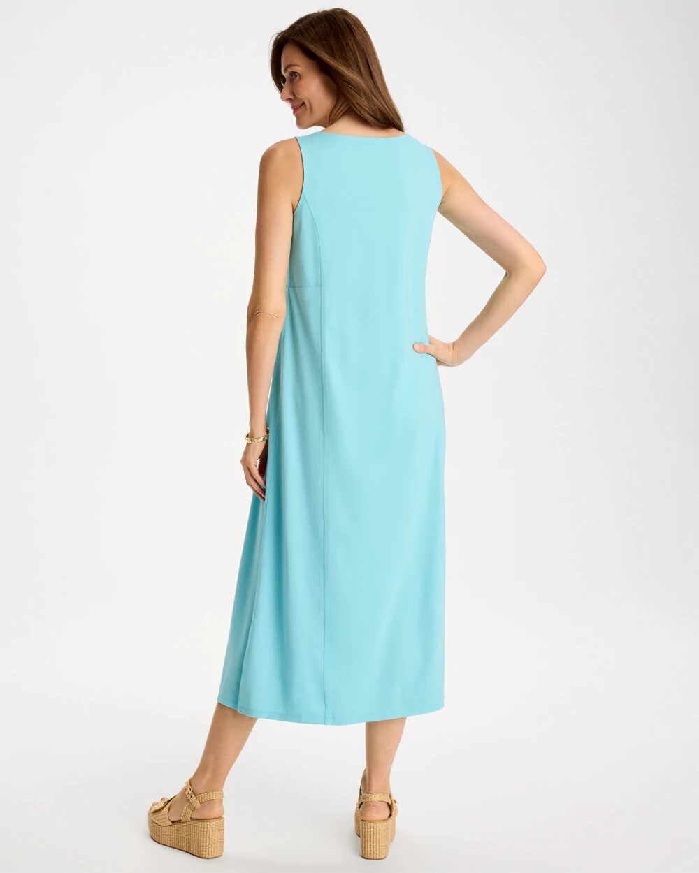 Ponte Seamed Maxi Dress