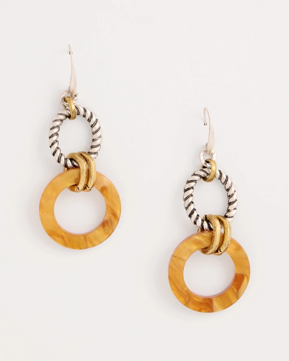 Linked Resin Drop Earrings